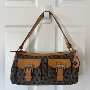 Dooney & Bourke tan brown shoulder bag with charms